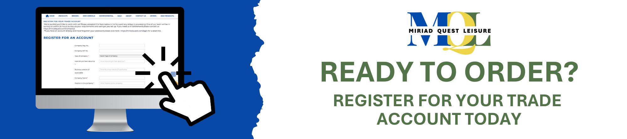 Register for an account