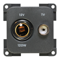 CBE 12 & TV Socket - Grey