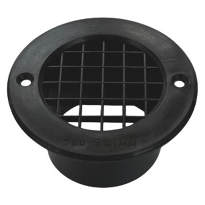 DLS 75 x 35mm Round Tail Vent - Black