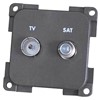 CBE Grey TV & Satellite Socket