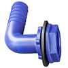 20mm Angled Connector (3/4" B.S.P) Blue c/w Nut & Washer