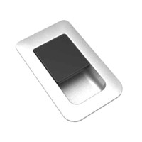 Evo Satin Chrome with Black Centre Locker Catch (Pack of 5)