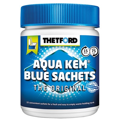 Thetford Aqua Kem Blue Sachets 15 per tub (Order in multiples of 6)