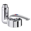 Keramik Twist shower mixer with 25cm tail with push-fit fittings and 39mm hole size