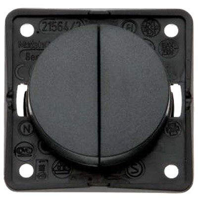 W4 12V Twin Rocker Switch - Anthracite