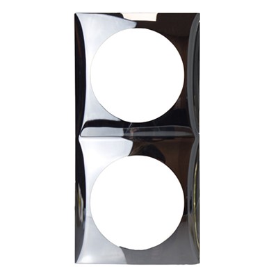 W4 Berker Flow Double Frame - Gloss Chrome