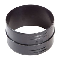 Whale Black 90mm Straight Air Duct Fitting