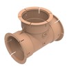Whale Beige 65mm 'T' Air Duct Fitting