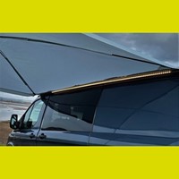 ReVace N/S Awning Rail with LED Ford Transit Custom SWB Black