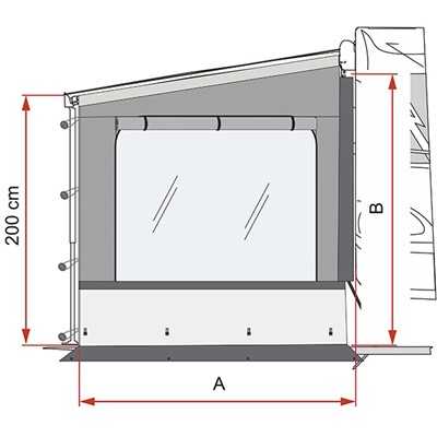 Fiamma Side W Pro Shade F45/F80S - Left