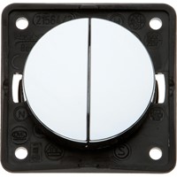 W4 Berker Twin Rocker Switch - Gloss Chrome