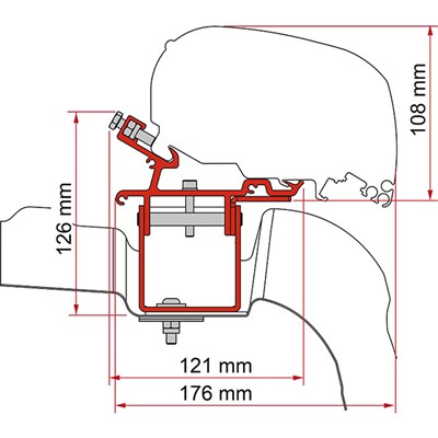 Fiamma Kit VW Crafter H3 DB RHD