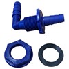 DLS ½" Hose Bulkhead Fitting Elbow - Blue