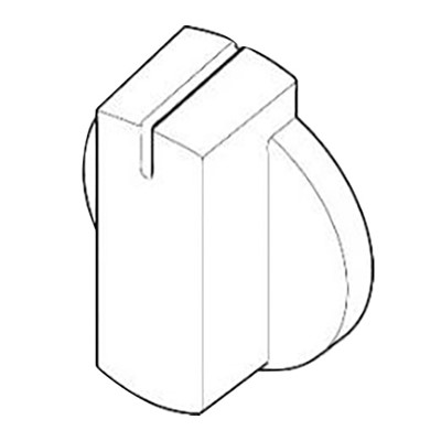 Thetford Matt Nickel Straight Knob (3 pack)