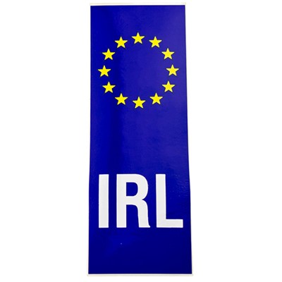 W4 Euro Ireland Upright Plate Sticker