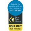 Luna Plus roll out full awning (Size 7 : XS)