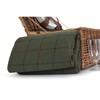 4 Person Green Tweed Hamper