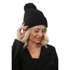 Heat Machine Ladies Rib Sherpa Lined Bobble Hat