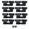 Hartal Standard Flyscreen Clips, Black, 8 Pack