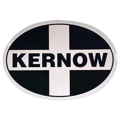 W4 Large Oval Kernow Sticker