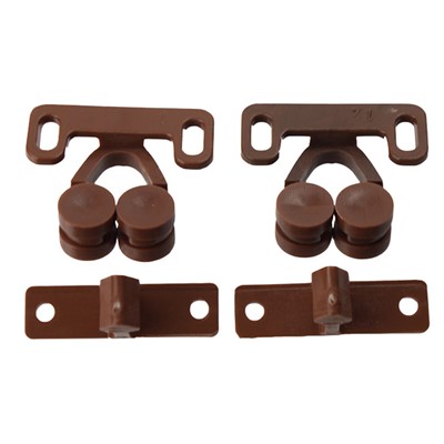W4 Nylon Double Roller Catches - Brown (2 pack)