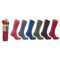ProHike Ladies Wellington Boot Sock, Size 4-8, Assorted Colours
