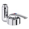 Keramik Twist shower mixer with 25cm tail with barbed fittings and 39mm hole size