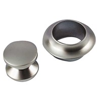 Hafele pale nickel 35mm Push button including rosette (10 pack)