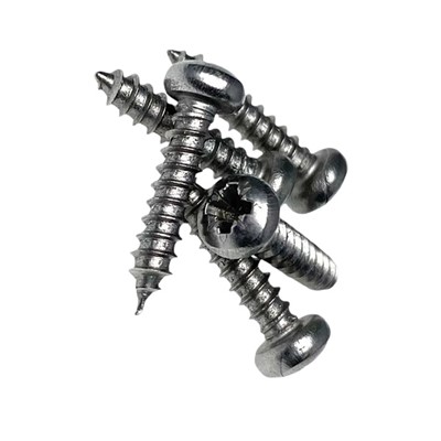 W4 1/2" No. 4 Pan Head Self-Tapping Stainless Steel Screws