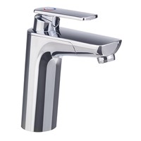 Vector E mixer tap with 25cm UniQuick pipe with push-fit ends and 33mm hole size
