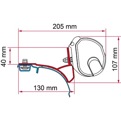 Fiamma Kit VW T5/T6 Multivan/Trasporter-Rail