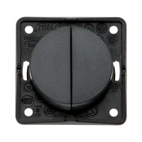 W4 Berker Twin Rocker Switch - Anthracite