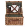 4 Person Green Tweed Hamper