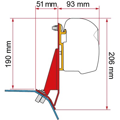 FIAMMA KIT FORD CUSTOM V710 RHD (F45 + F43)