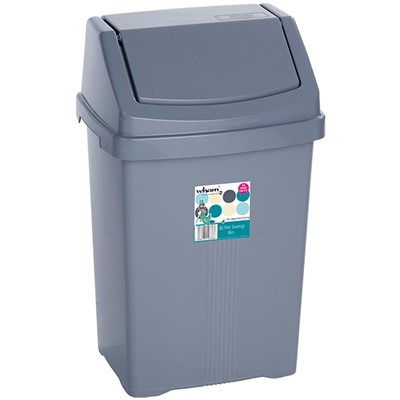 8L Swing Bin - Silver