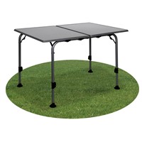Westfield Black Aircolite Twin 120 x 80cm Table - Silver Legs