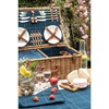 4 Person Blue Tweed Hamper