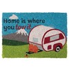 Heavy Duty Coir Home Is Where You Tow It Mat - Caravan