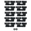 Hartal Long Flyscreen Clips, Black, 10 Pack