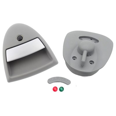 Hartal Triangle Right Hand Complete Lock, Grey, suits West Alloy