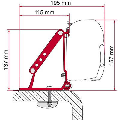 Fiamma Kit Roof Adapter