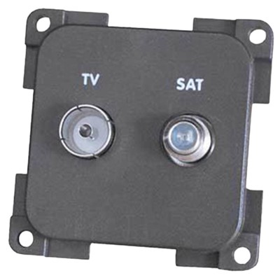 CBE Grey TV & Satellite Socket