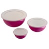 Omada Sanaliving Fuscia 3 Piece Bowl Set with Lids