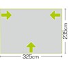 Falcon Pro 325 Poled Porch Awning - Mid Grey