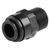 John Guest Black Acetal Straight Adaptor 12mm × 3⁄8″