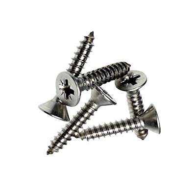W4 1" No. 10 Countersunk Self-Tapping Stainless Steel Screws