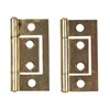 W4 1.5" Flush Hinge - Brass Finish (2 pack)