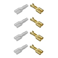 W4 6.35mm Push-on Terminals & Insulators (4 pack)