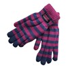 Ladies striped thermal insulated gloves (assorted colours)