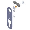 Hartal Right Hand Handle Fastener for Gas Locker Door